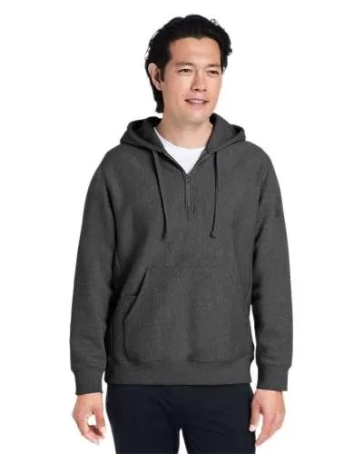 Team 365 Unisex Zone HydroSport Heavyweight Quarter-Zip Hooded Sweatshirt - TT97