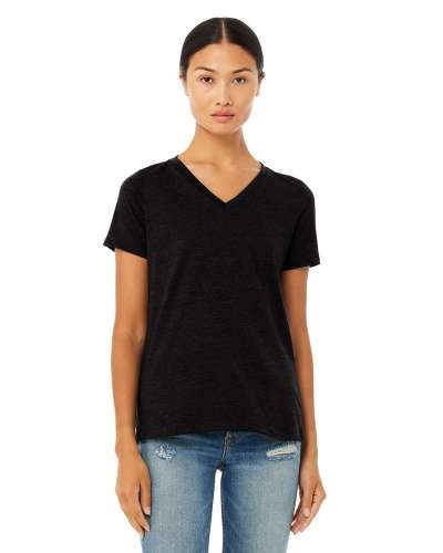 Bella + Canvas 6405CVC Ladies Relaxed Heather CVC Jersey V-Neck T-Shirt