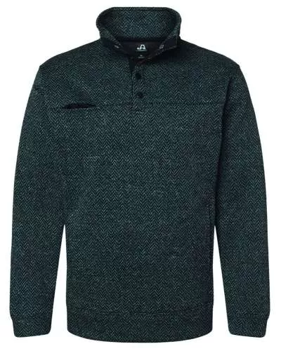 J America 8715JA Men's Traverse Herringbone Quarter-Snap Pullover