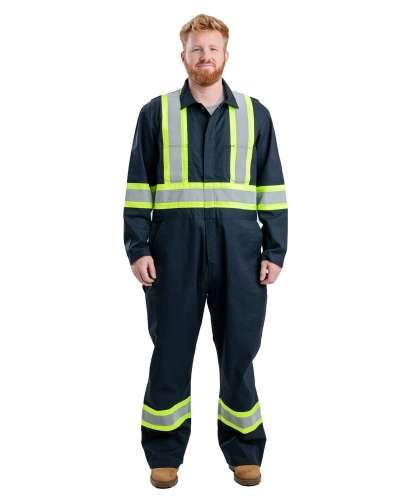Berne HVC250 Men's Safety Striped Unlined Coverall