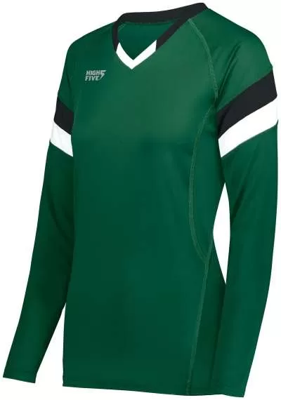 High Five 342243 Girls Truhit Tri-Color Long Sleeve Jersey