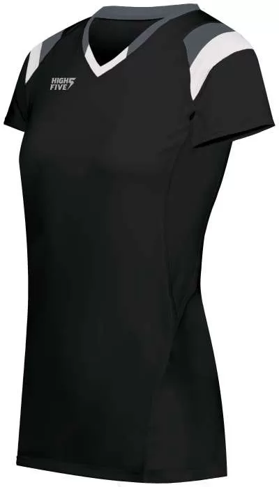 High Five 342253 Girls Truhit Tri-Color Short Sleeve Jersey