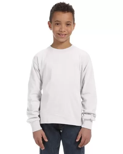 Fruit of the Loom 4930B Youth HD Cotton Long-Sleeve T-Shirt
