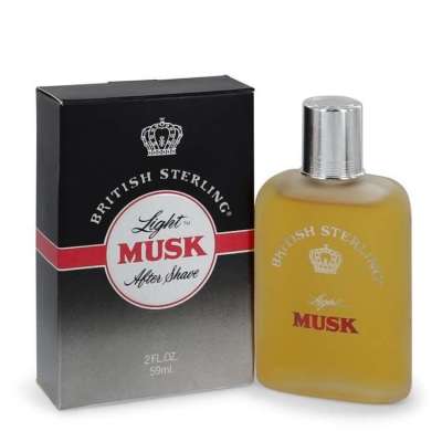 British Sterling Light Musk by Dana After Shave 2 oz For Men