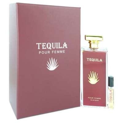 Tequila Pour Femme Red by Tequila Perfumes Eau De Parfum Spray + Free .17 oz Mini EDP Spray 3.3 oz F