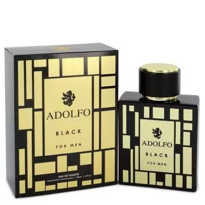 Adolfo Black by Adolfo Eau De Toilette Spray 3.4 oz For Men