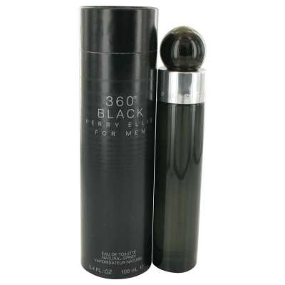 Perry Ellis 360 Black by Perry Ellis Eau De Toilette Spray 3.4 oz For Men