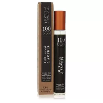 100 Bon Oud Wood & Amyris by 100 Bon Mini Concentree De Parfum (Unisex Refillable) .5 oz For Men