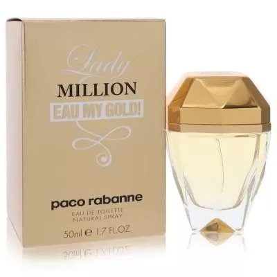 Lady Million Eau My Gold by Paco Rabanne Eau De Toilette Spray 1.7 oz For Women