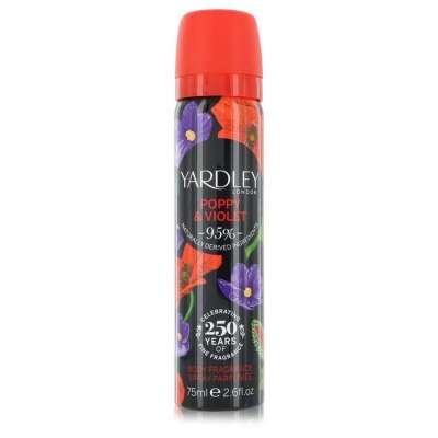 Yardley Poppy & Violet by Yardley London Body Fragrance Spray 2.6 oz For Women