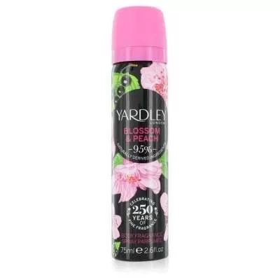 Yardley Blossom & Peach by Yardley London Body Fragrance Spray 2.6 oz For Women