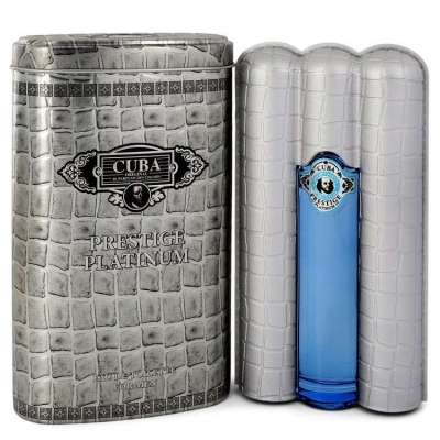 Cuba Prestige Platinum by Fragluxe Eau De Toilette Spray 3 oz For Men