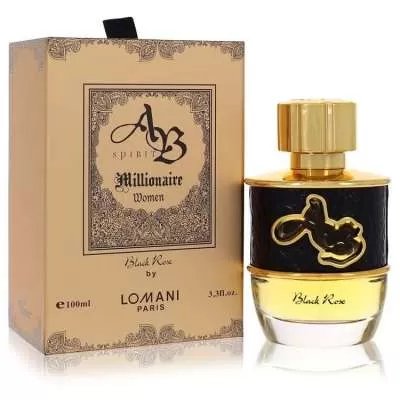 AB Spirit Millionaire Black Rose by Lomani Eau De Parfum Spray 3.3 oz For Women