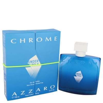 Chrome Under The Pole by Azzaro Eau De Toilette Spray (Alcohol Free) 3.4 oz For Men