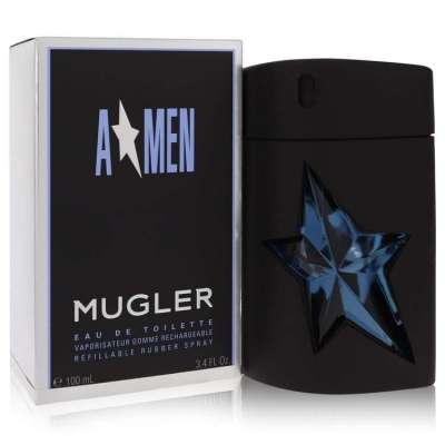 ANGEL by Thierry Mugler Eau De Toilette Spray Refillable (Rubber) 3.4 oz For Men