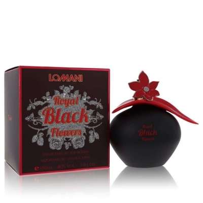 Lomani Royal Black Flowers by Lomani Eau De Parfum Spray 3.4 oz For Women