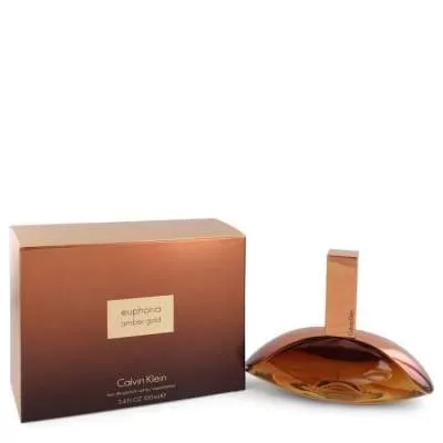 Euphoria Amber Gold by Calvin Klein Eau De Parfum Spray 3.4 oz For Women