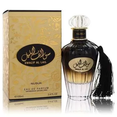 Swalif Al Lail by Nusuk Eau De Parfum Spray (Unisex) 3.4 oz For Men