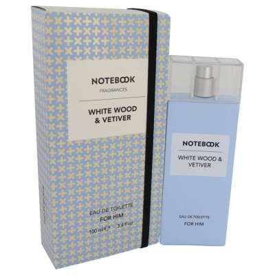 Notebook White Wood & Vetiver by Selectiva SPA Eau De Toilette Spray 3.4 oz For Men