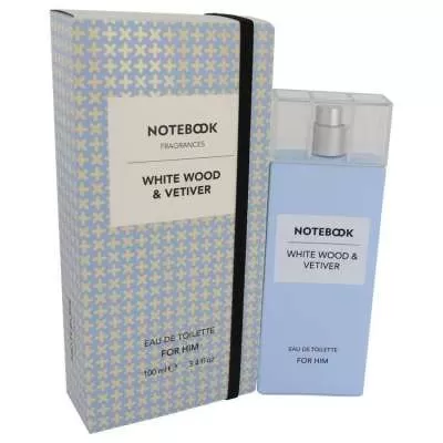 Notebook White Wood & Vetiver by Selectiva SPA Eau De Toilette Spray 3.4 oz For Men