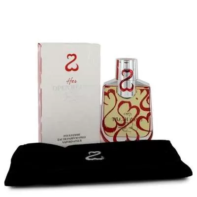 Her Open Heart by Jane Seymour Eau De Parfum Spray with Free Jewelry Roll 3.4 oz For Women