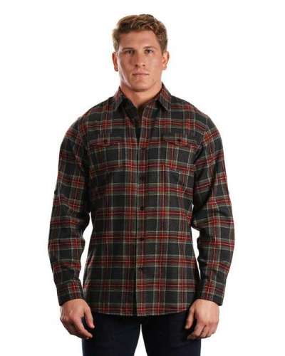 Burnside B8210 Men's Plaid Flannel Shirt
