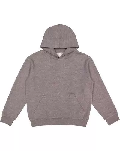 LAT 2296 Youth Fleece Hooded Pullover Sweatshirt With Pouch Pocket