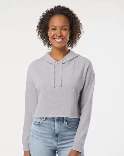 Independent Trading Co. AFX64CRP Women’s Lightweight Crop Hooded Sweatshirt