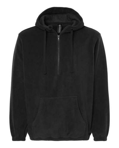 Burnside 3600 Polar Fleece Quarter-Zip Hooded Pullover