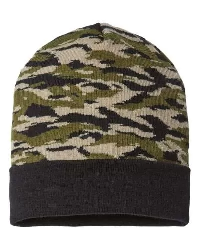 CAP AMERICA RKC12 USA-Made Camo Cuffed Beanie