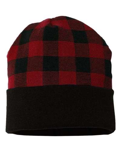 CAP AMERICA RKP12 USA-Made Plaid Beanie