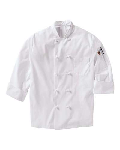 Chef Designs 044X Mimix Ten Knot Button Chef Coat with OilBlok