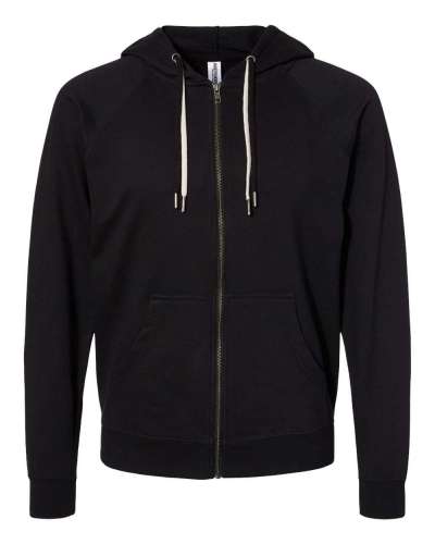 Independent Trading Co. SS1000Z Icon Lightweight Loopback Terry FULL-Zip Hooded Sweatshirt