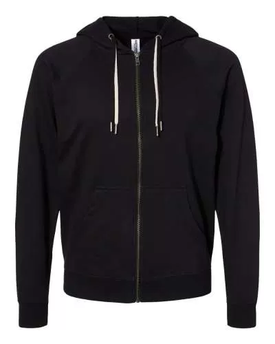 Independent Trading Co. SS1000Z Icon Lightweight Loopback Terry FULL-Zip Hooded Sweatshirt