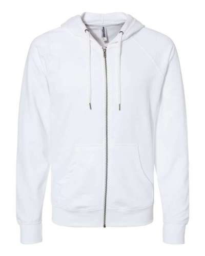 Independent Trading Co. SS1000Z Icon Lightweight Loopback Terry FULL-Zip Hooded Sweatshirt