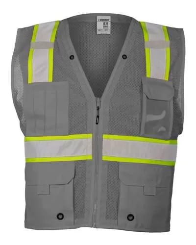 Kishigo B100-111 EV Series® Enhanced Visibility Multi-Pocket Mesh Vest
