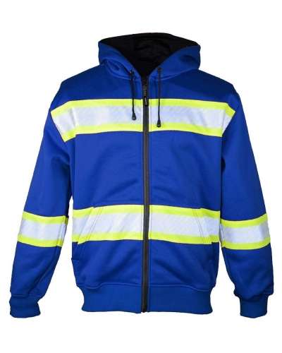 Kishigo B310-313 EV Series® Enhanced Visibility FULL-Zip Hooded Sweatshirt