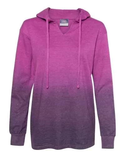 MV Sport W20185 Women's French Terry Ombré Hooded Sweatshirt