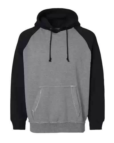 J America 8885 Men's Vintage Heather Hooded Sweatshirt 2 Pack