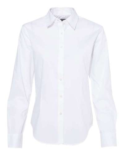 Van Heusen 13V5053 Women's Cotton/Poly Solid Point Collar Shirt