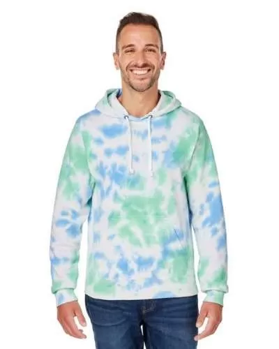 J America 8861JA Adult Tie-Dye Pullover Hooded Sweatshirt
