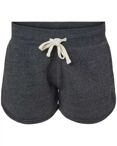 J America 8856JA Ladies Triblend Fleece Short