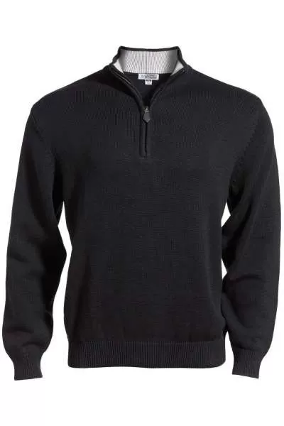 Edwards 712 Quarter Zip Cotton Blend Sweater