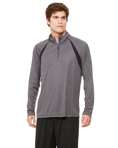 All Sport M3026 Unisex Quarter-Zip Lightweight Pullover with Insets