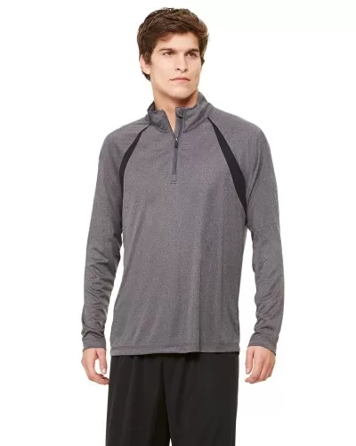 All Sport M3026 Unisex Quarter-Zip Lightweight Pullover with Insets