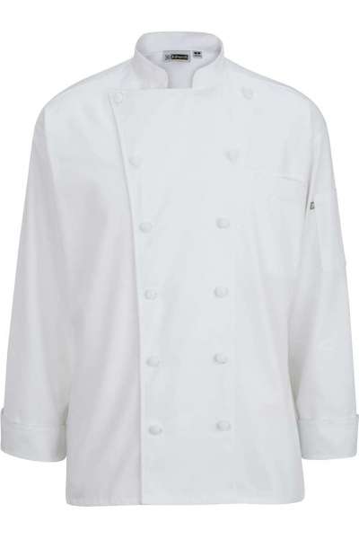 Edwards 3318 12 Cloth Button Classic Chef Coat