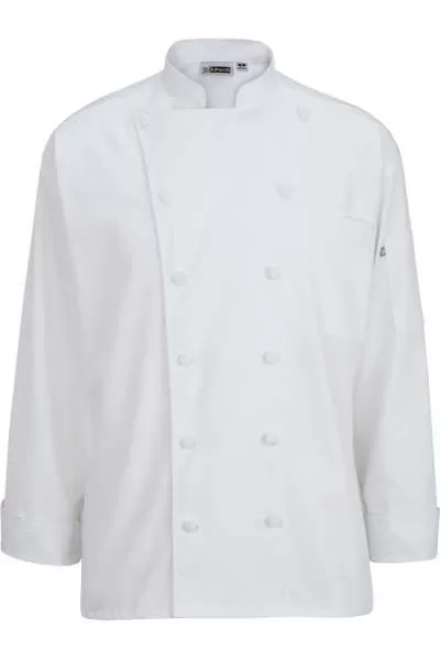Edwards 3318 12 Cloth Button Classic Chef Coat