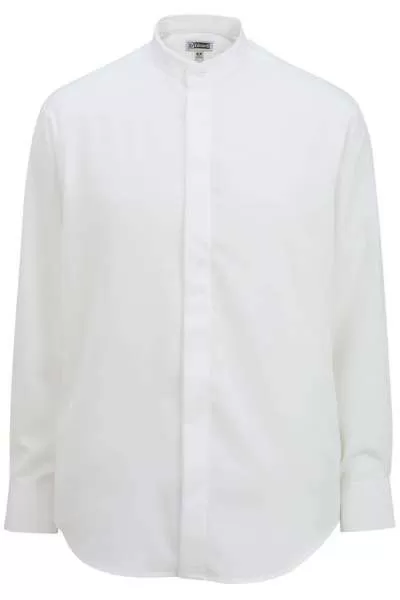 Edwards 1392 Men's Batiste Banded Collar Shirt