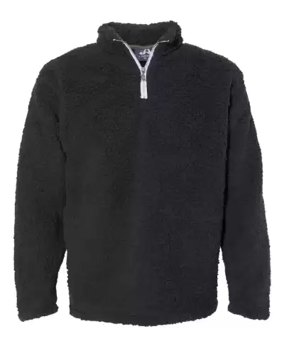 J America 8454 Men's Sherpa Quarter-Zip Pullover 2 Pack