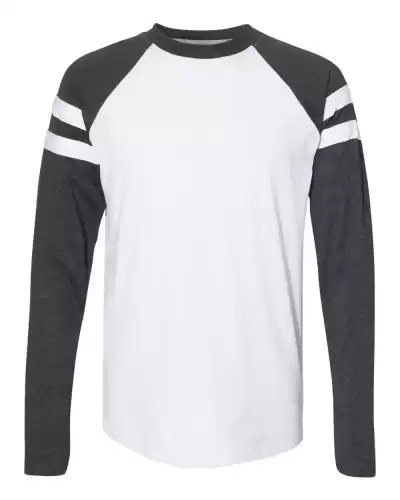 LAT 6934 Unisex Fine Jersey Mash Up Long Sleeve Tee 2 Pack
